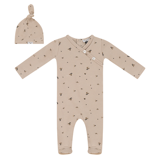Leaf Print Onesie Set