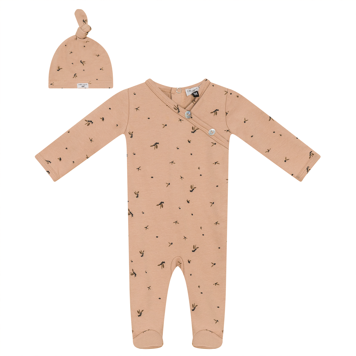 Leaf Print Onesie Set Maple Sugar