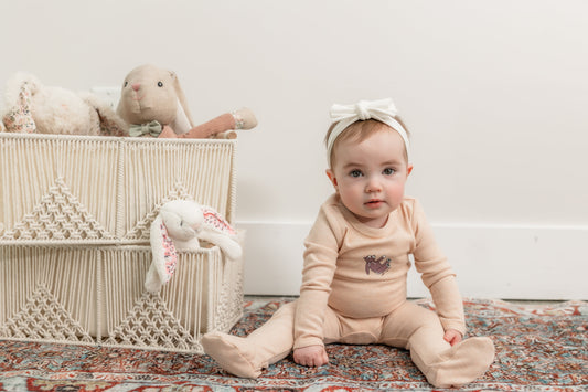 Bear Print Ribbed Onesie