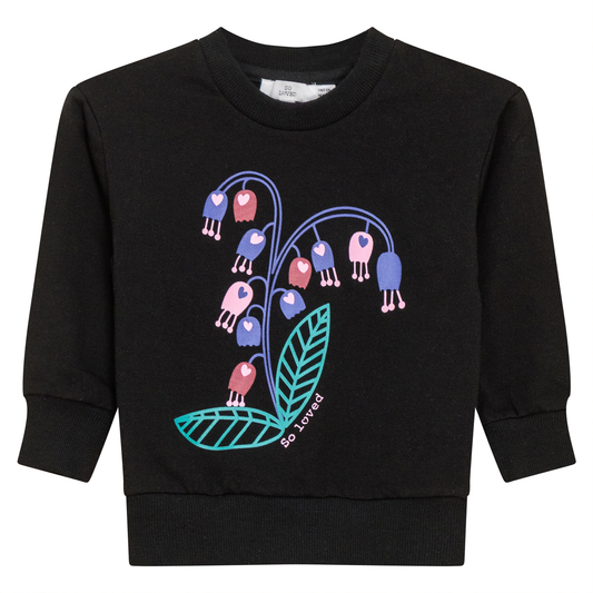 Multi Print Sweater Black