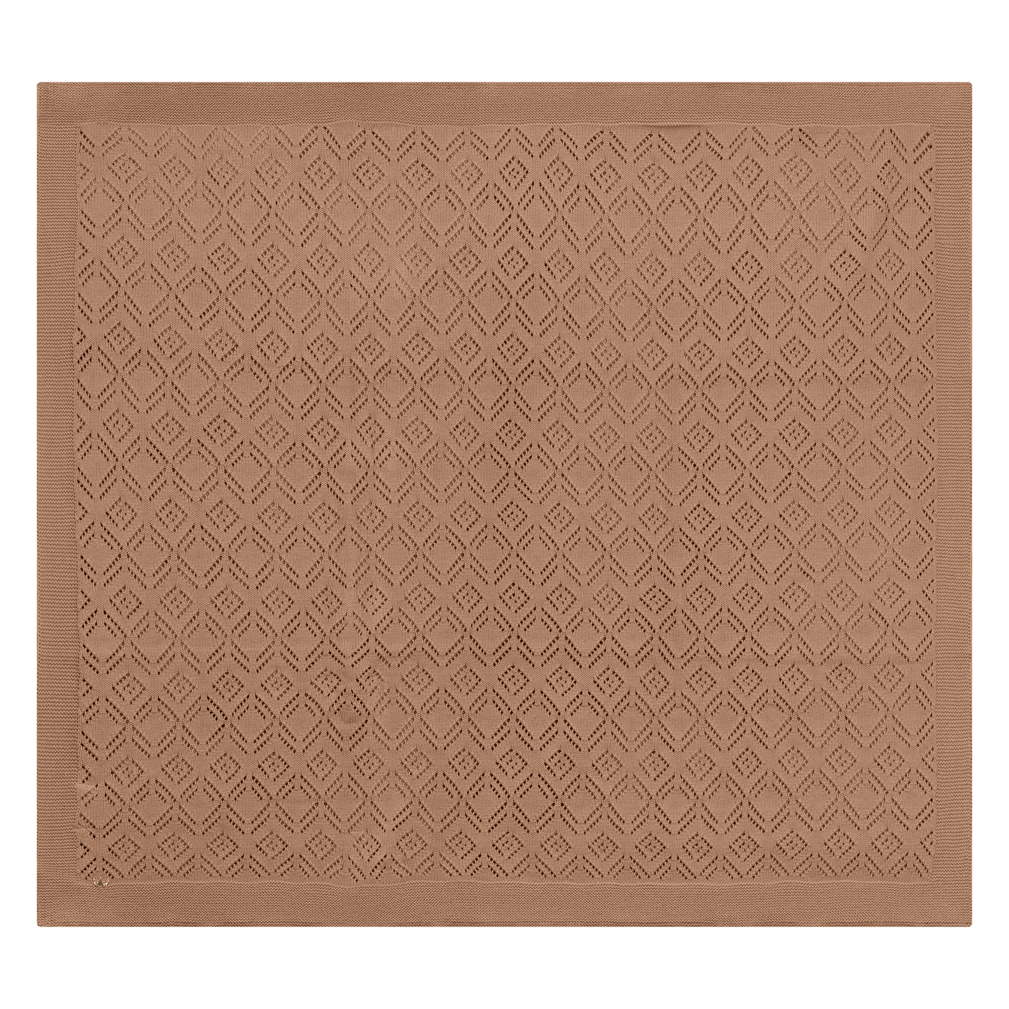 Pointelle Knit Blanket Maple Sugar One Size