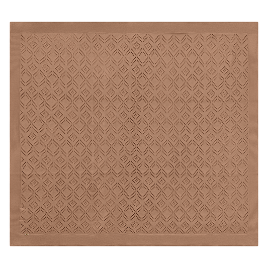 Pointelle Knit Blanket Maple Sugar One Size