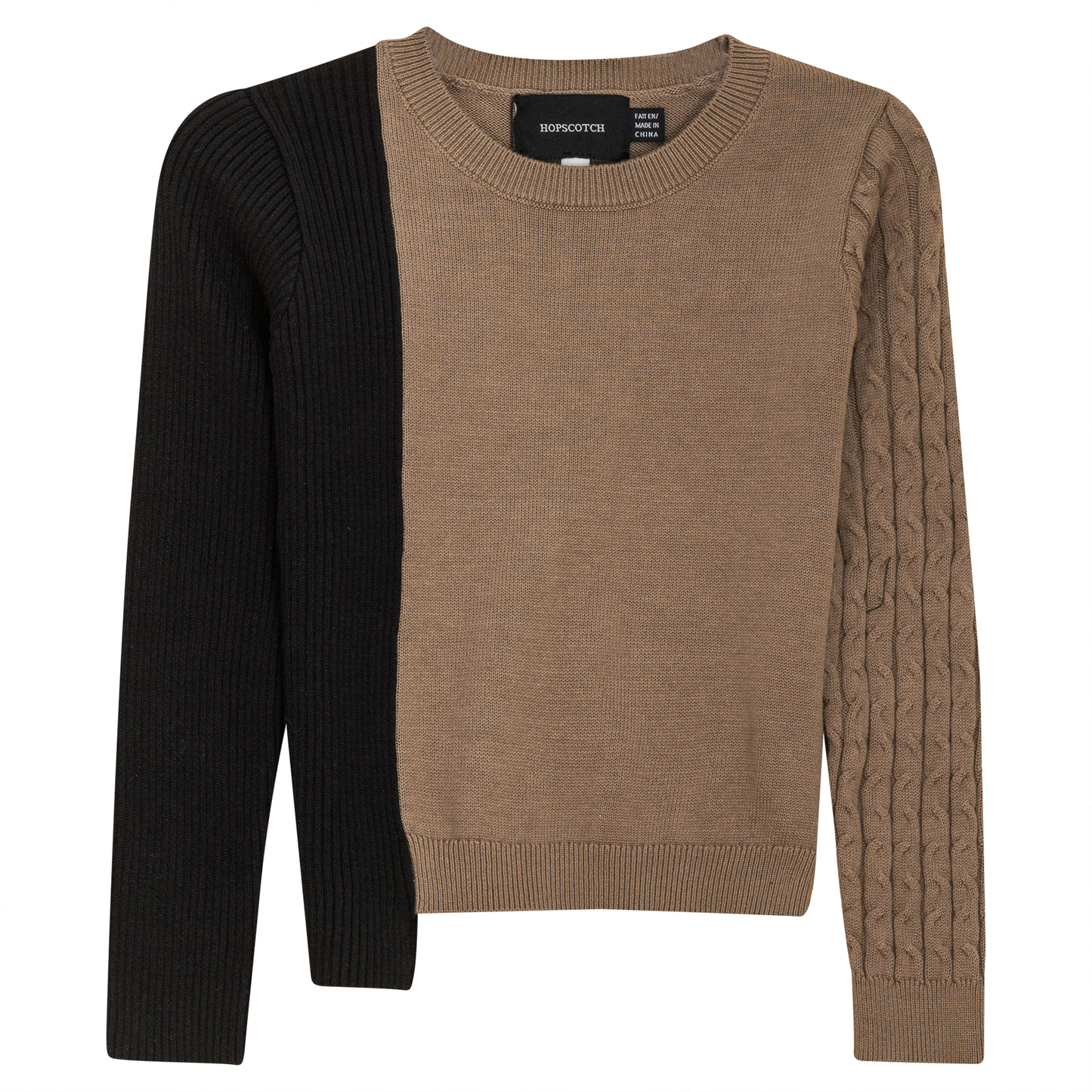 Cable Knit Sweater Stone Black