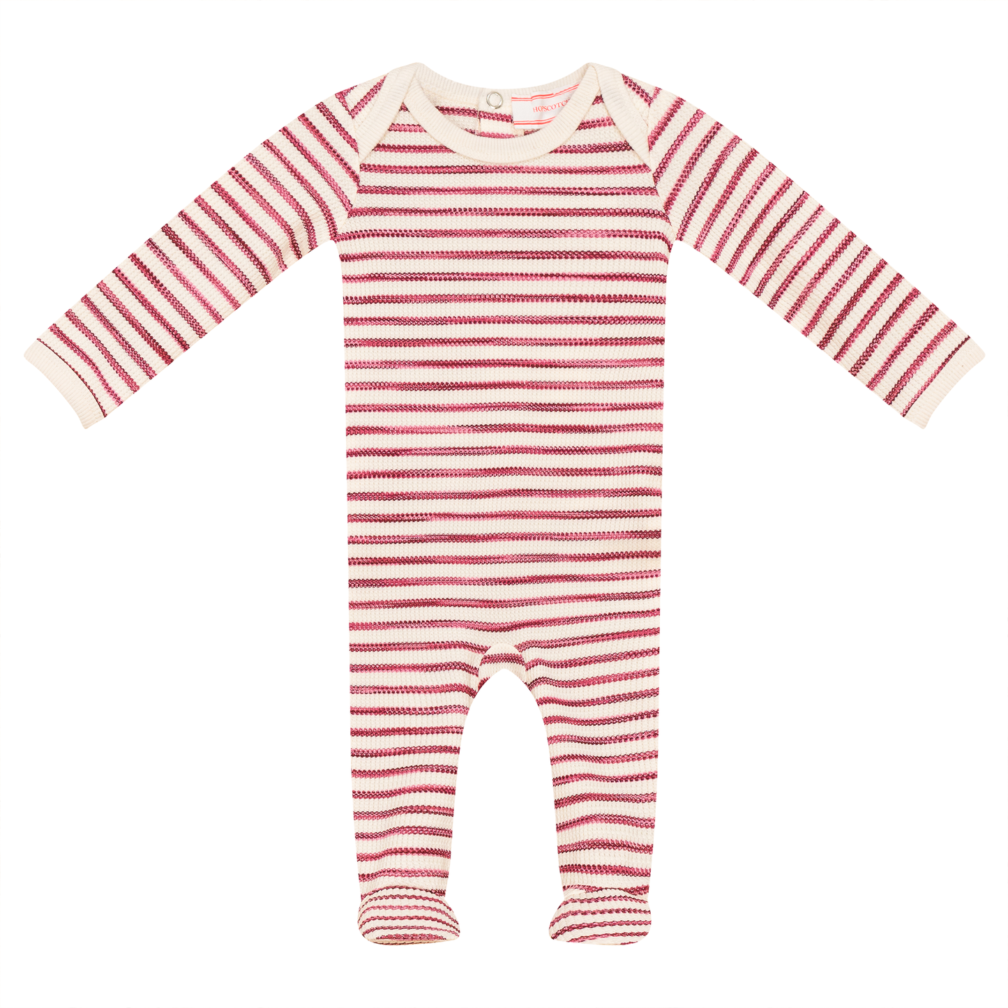 Stripe Waffle Knit Onesie Mauve