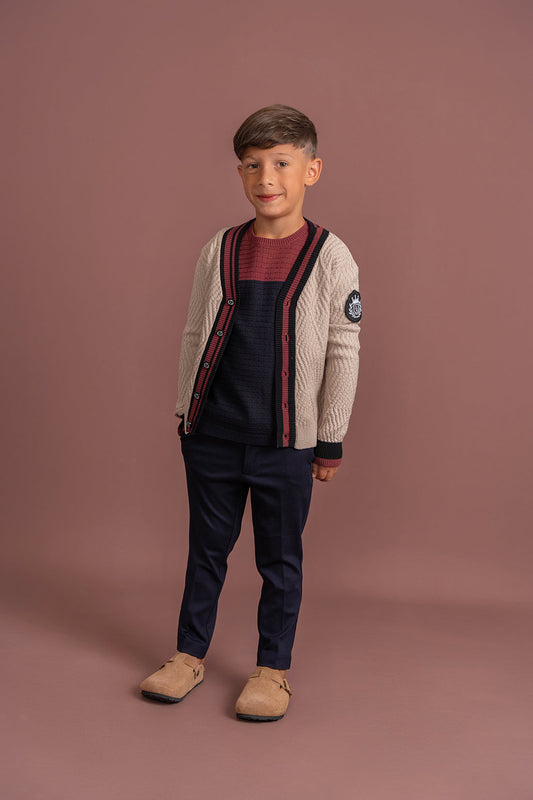 Diamond Textured Knit Cardigan