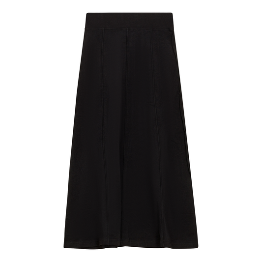 Midi Paneled Skirt Black