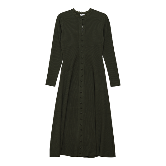 Midi Knit Dress Olive