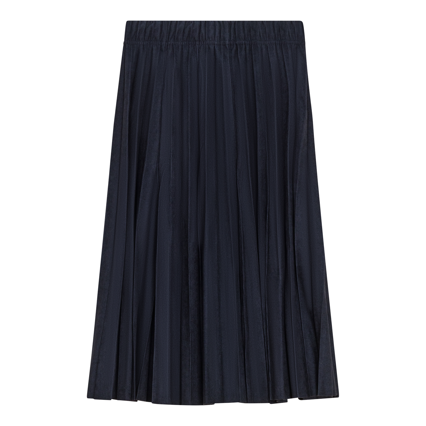 Crinkle Woven Pleated Skirt Dark Navy