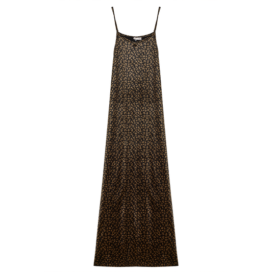 Slinky Velour Maxi Jumper Black Camel