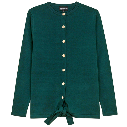 Maternity Tie Knit Cardigan Deep Teal