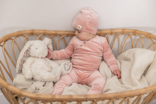 Fake Wrap Onesie with Hat