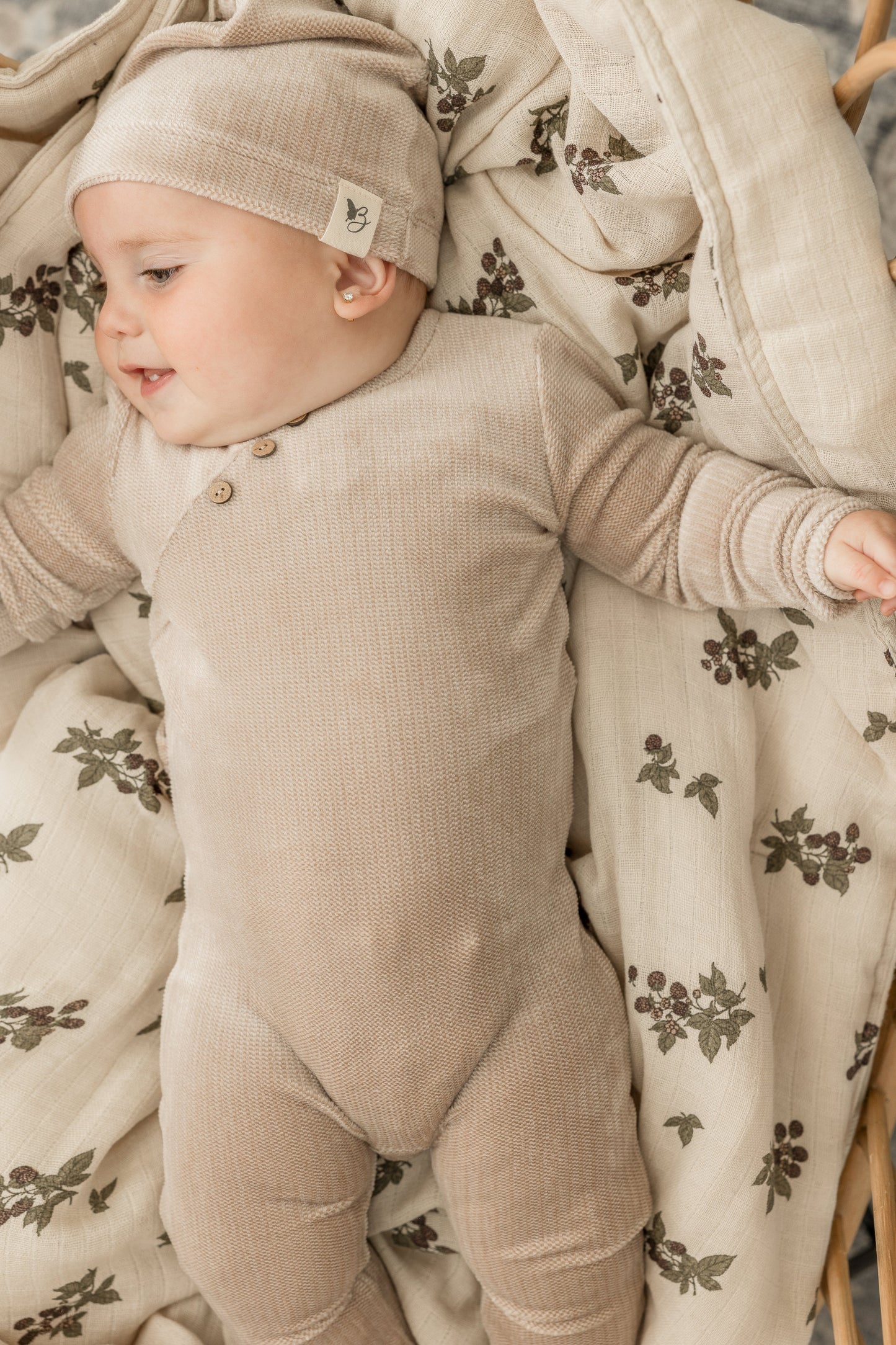 Fake Wrap Onesie with Hat