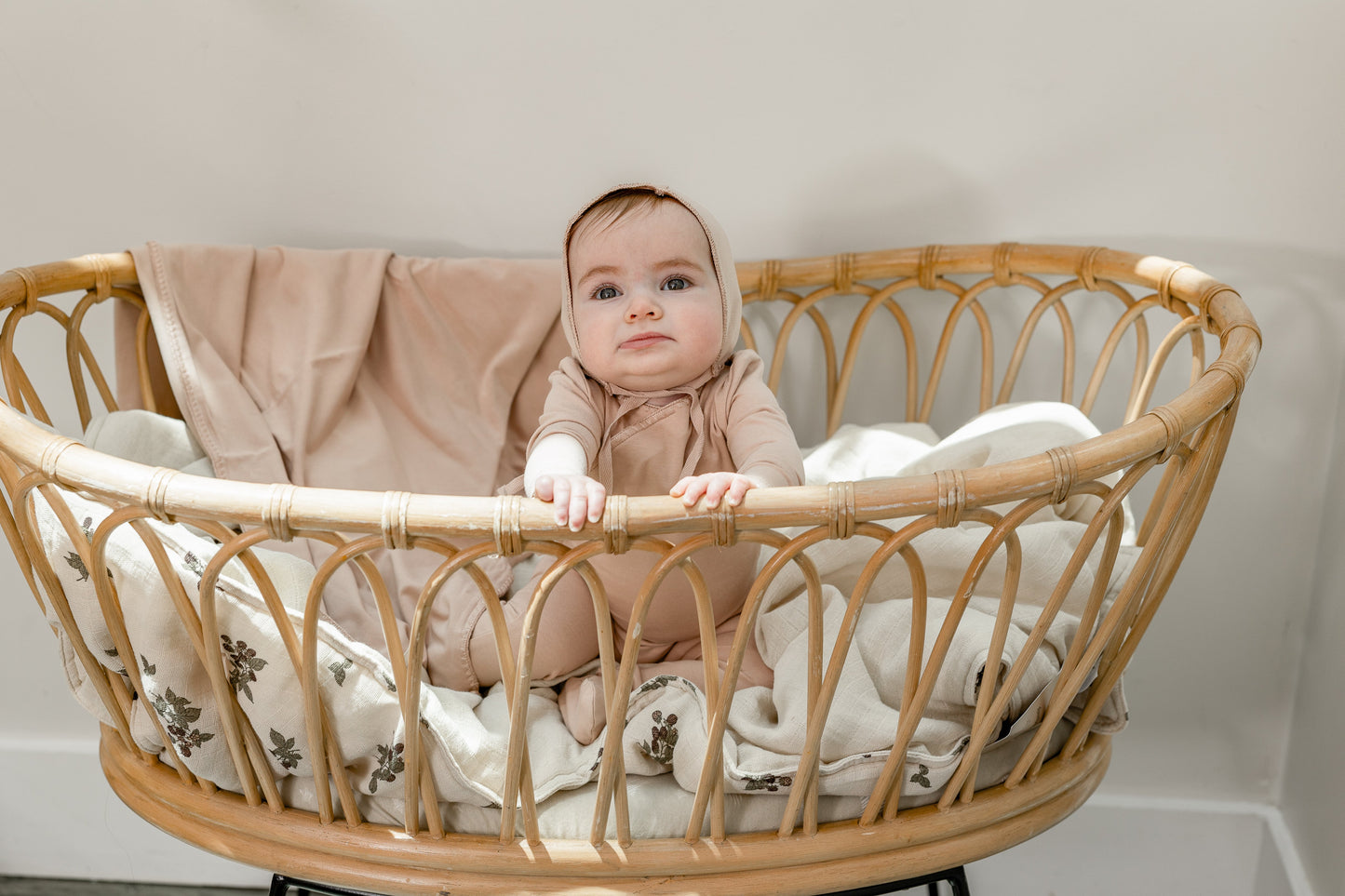 Knitted Wrap Onesie with Bonnet