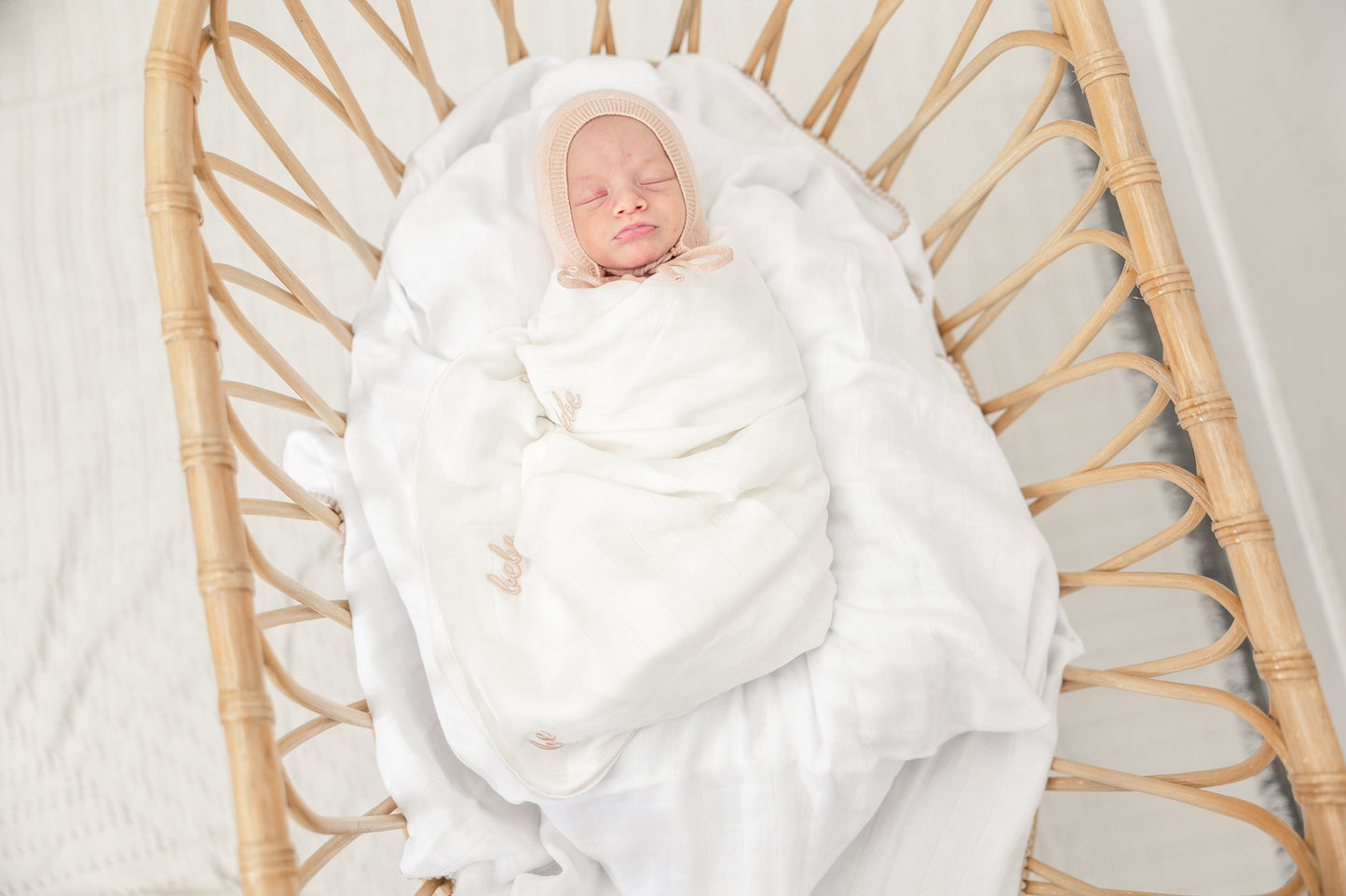 Bebe Embroidered Swaddle