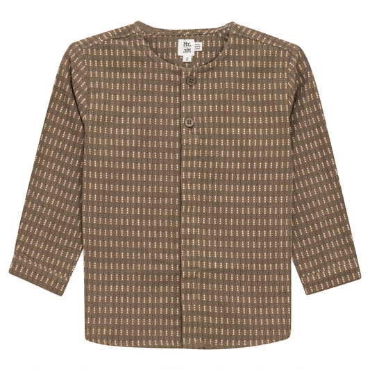 Woven Button Down Shirt Cocoa