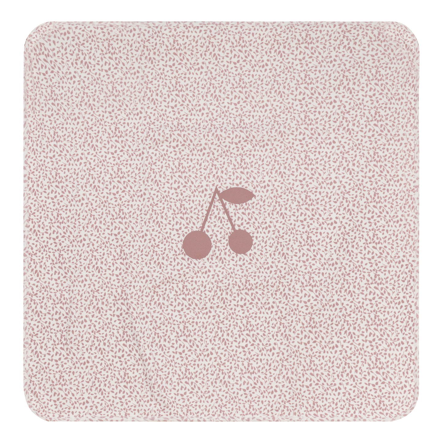 Cherry Print Blanket Off White Rose One Size