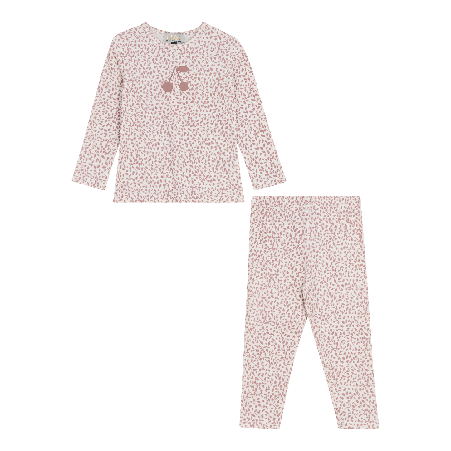Cherry Print 2Pc Set Off White Rose