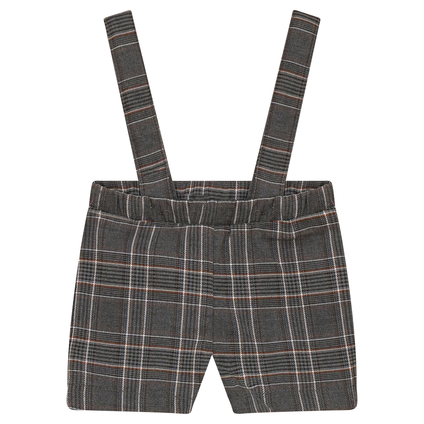 Woven Plaid Overall Grey