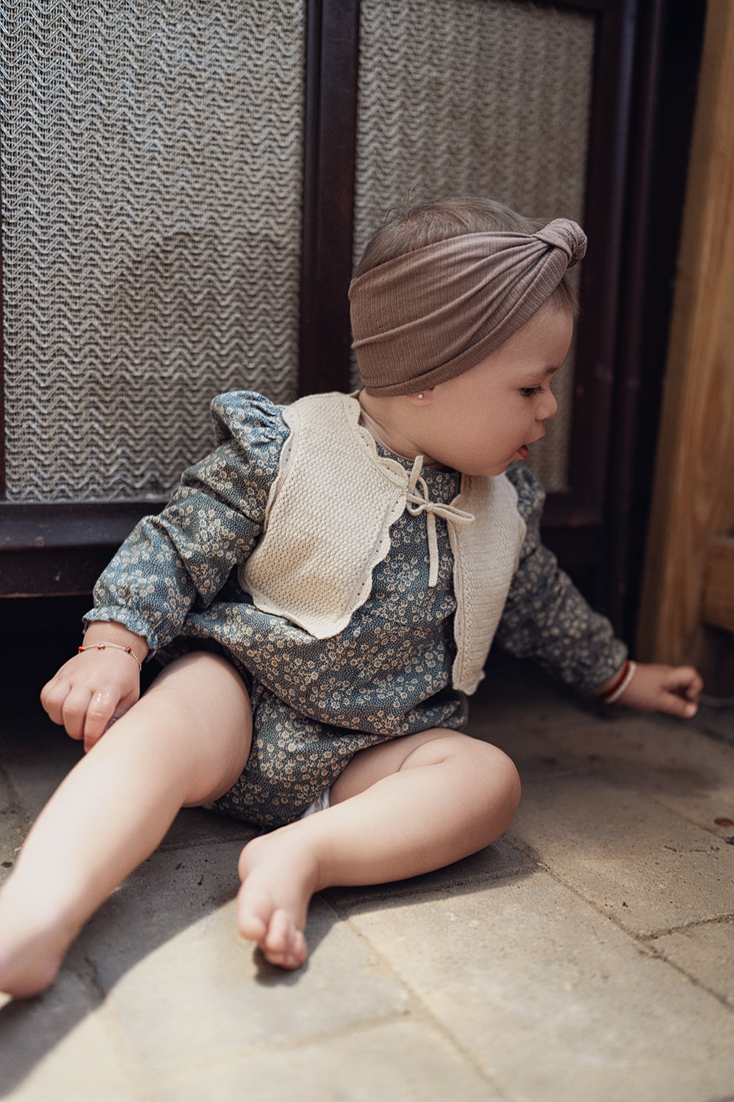 Floral Velvet Bubble with Crop Vest