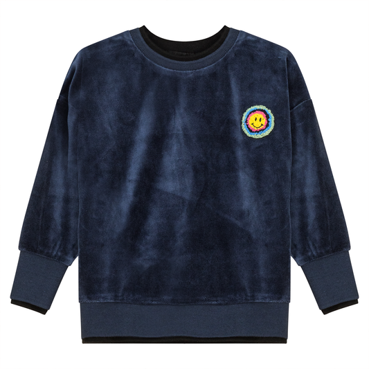 Velour Sweatshirt Navy