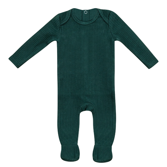 Ribbed Onesie Pine Green