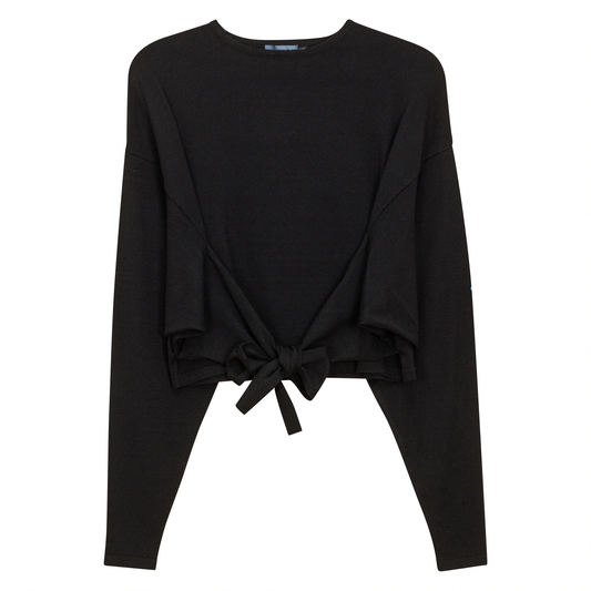 Knitted Crop Top Black