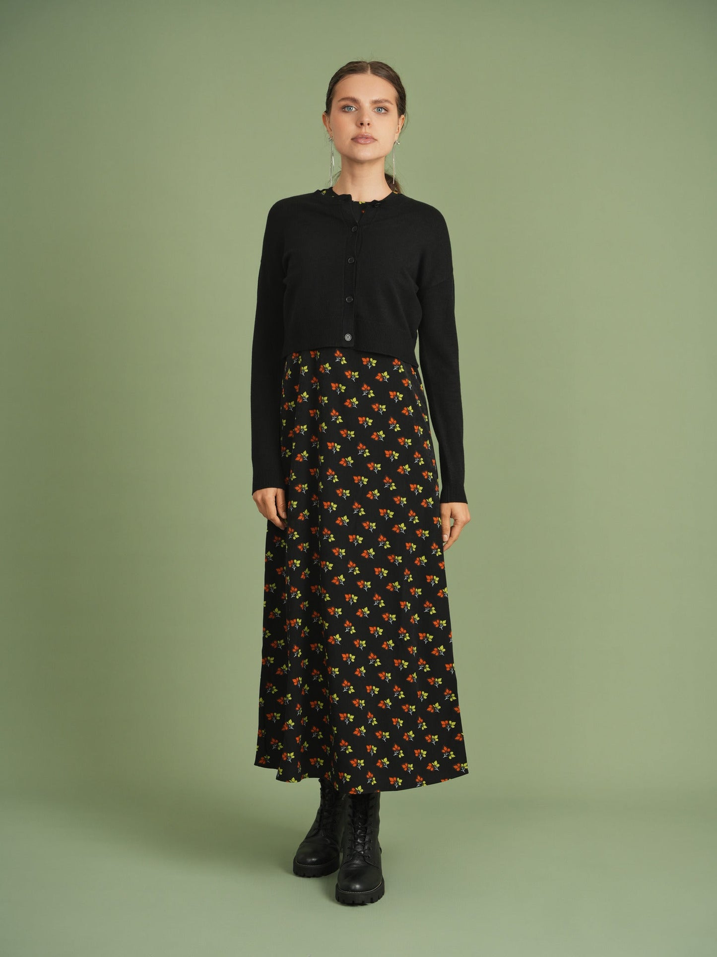 Crepe Jumper and Cardigan Set