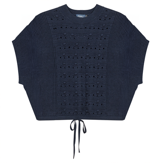 Chunky Loose Vest Midnight Blue