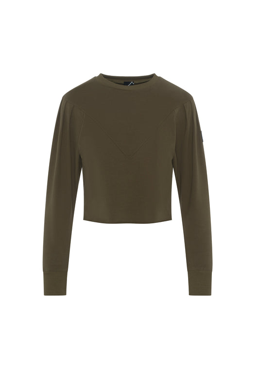 Vneck Sweatshirt Dark Olive