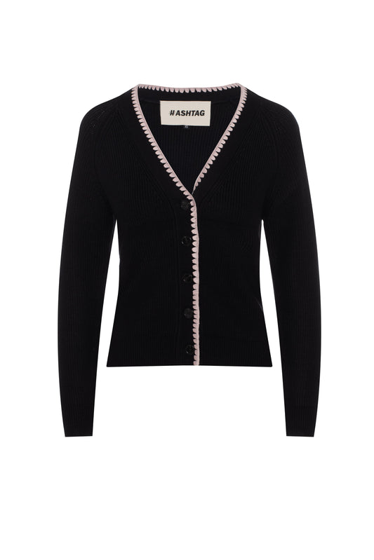 Chenille Cardigan Black