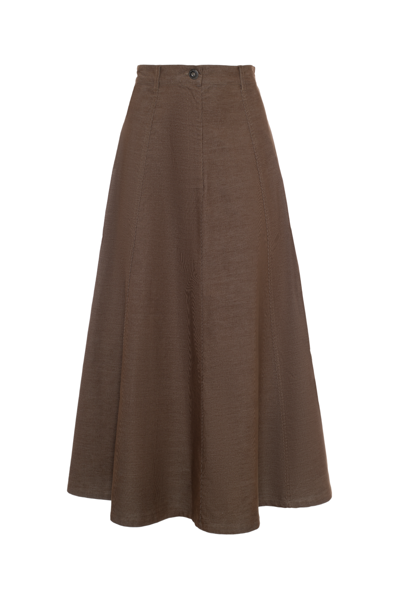 Cotton Maxi A Line Skirt Cognac