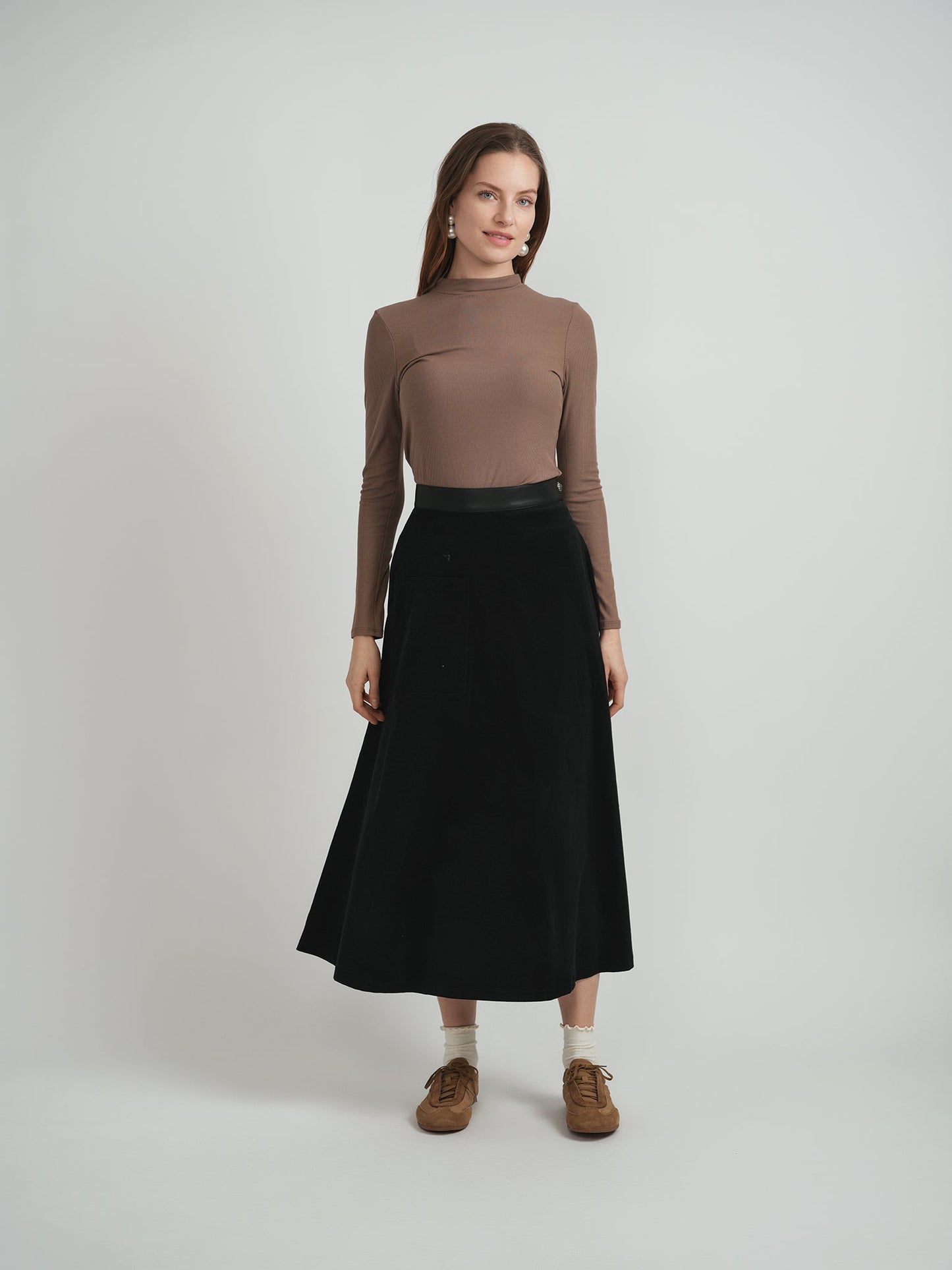 Corduroy Midi Skirt