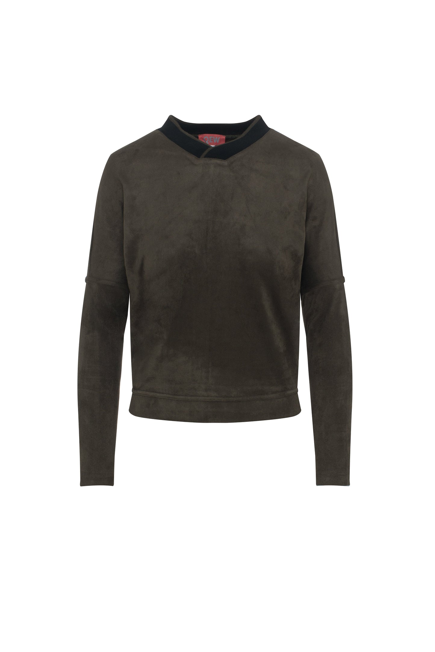 Suede Dolman Sweatshirt Dark Olive