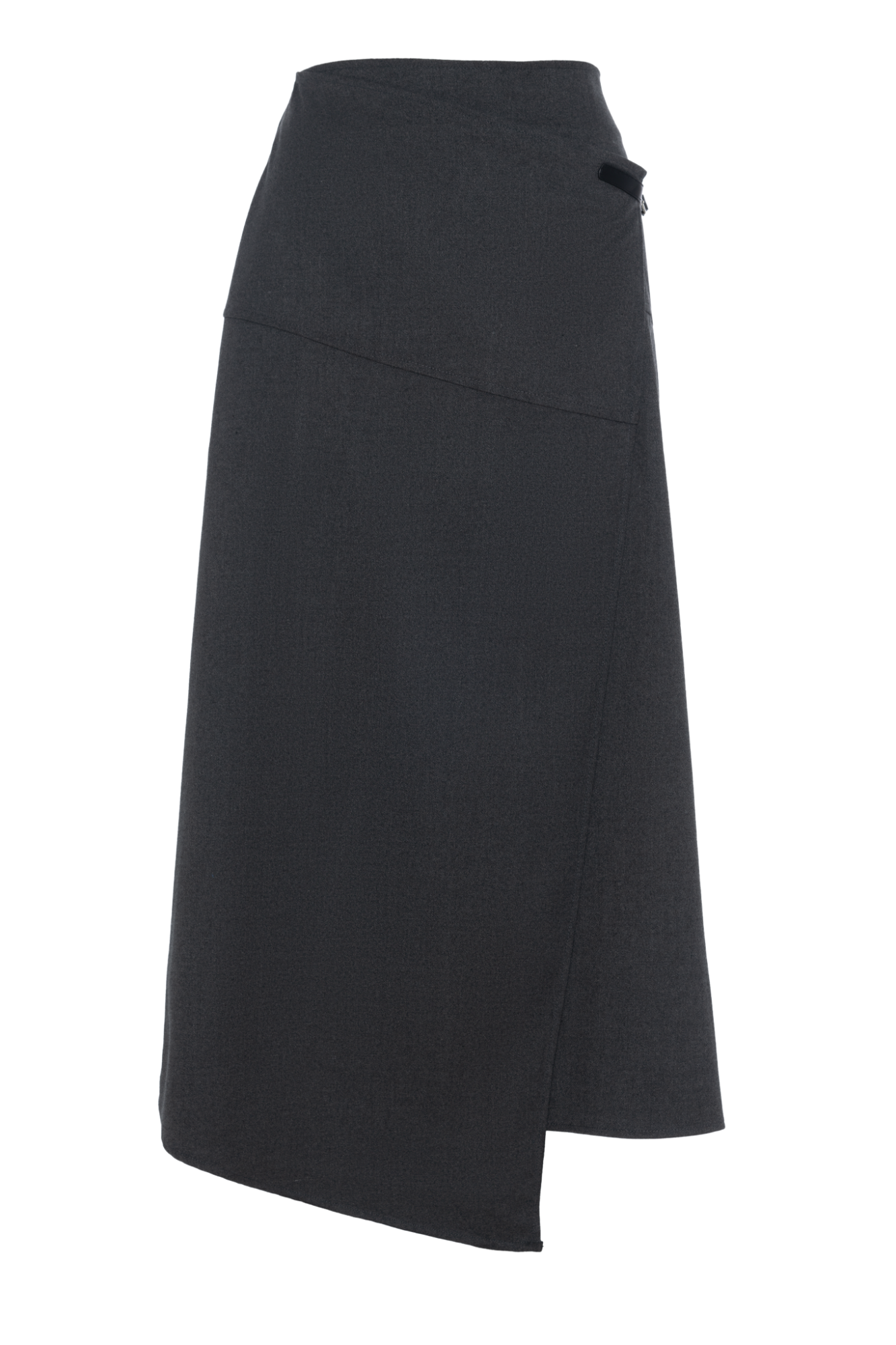 Wool Wrap Skirt Charcoal