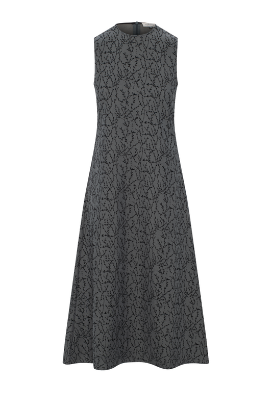 Flocked Velvet Jumper Charcoal Black