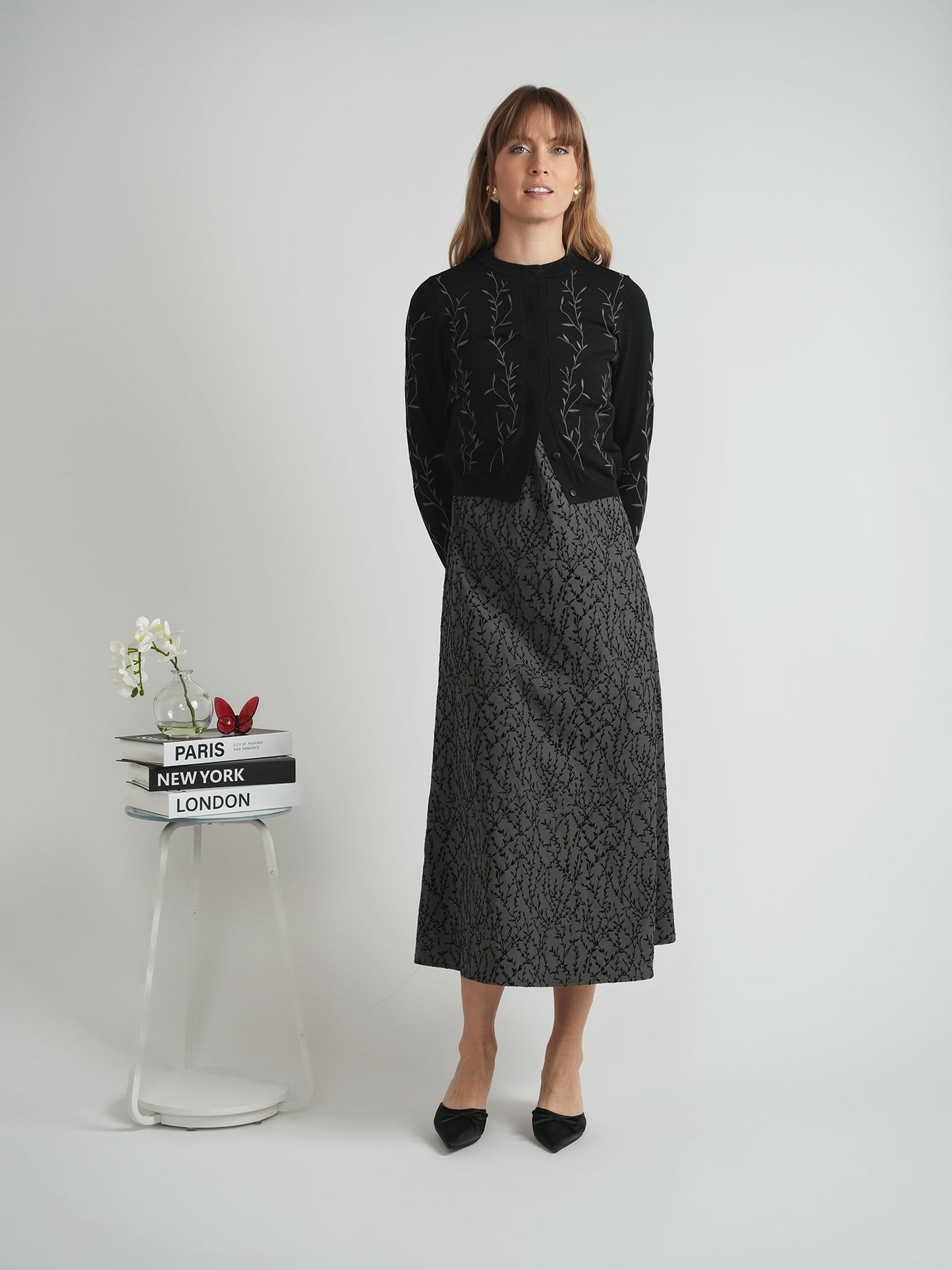 Flocked Velvet Jumper