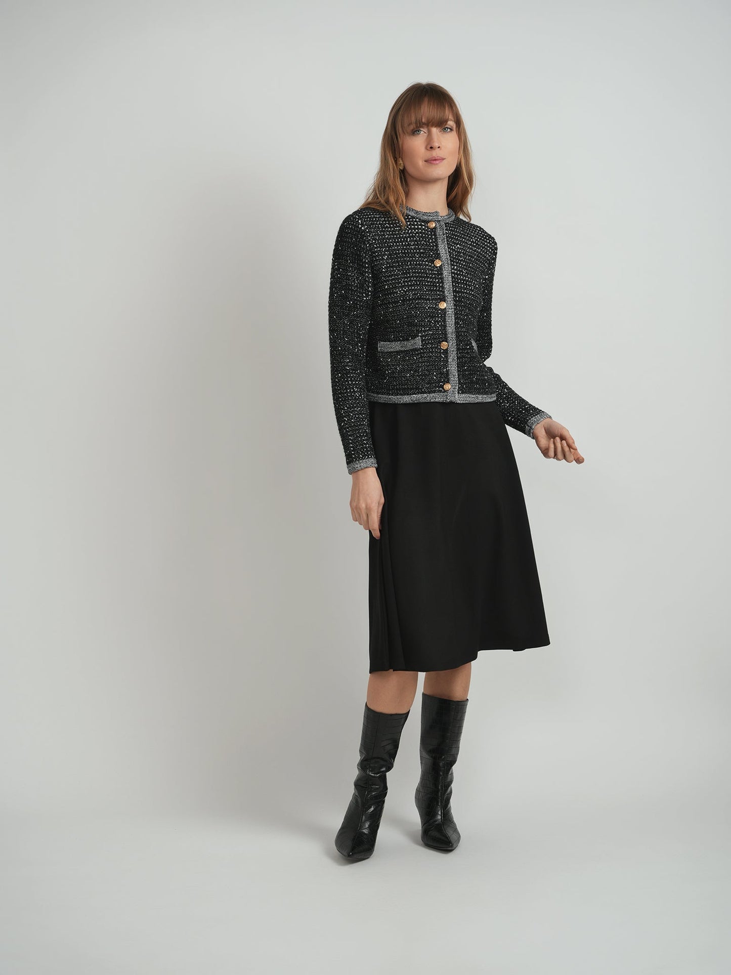 Boucle Knit Cardigan