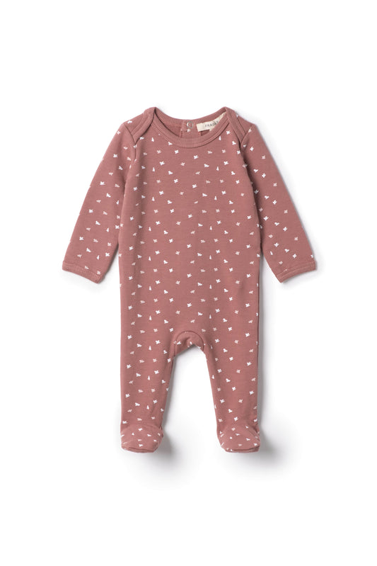 Bird Print Onesie Rosette 3 Months