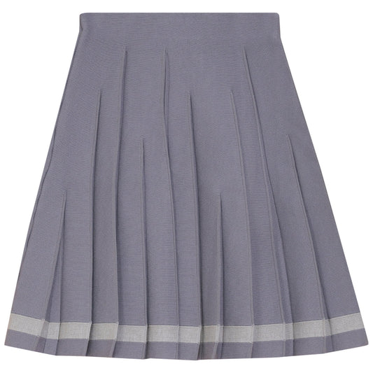 Uneven Pleated Skirt Medium Grey