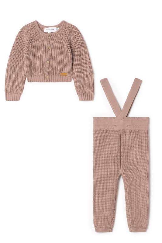Overall Rib Knit Set