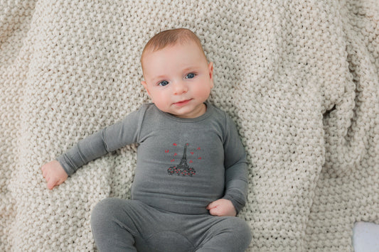 Eiffel Tower Print Onesie