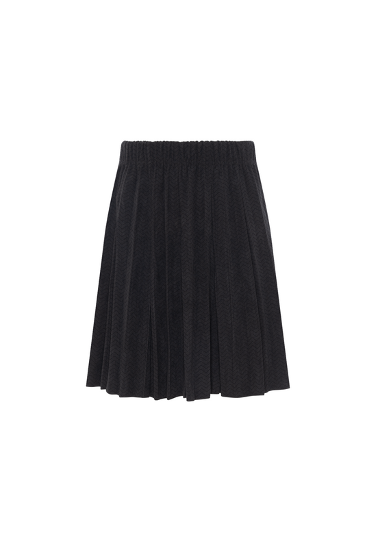 Corduroy Crinkle Pleating Skirt Grey