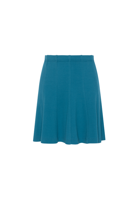 Ribbed Panel Skirt Bluejay