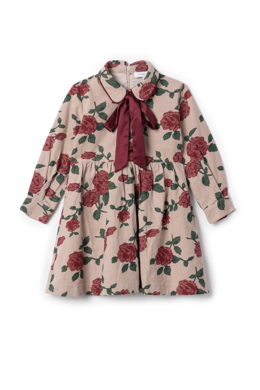 Printed Woven Dress Taupe