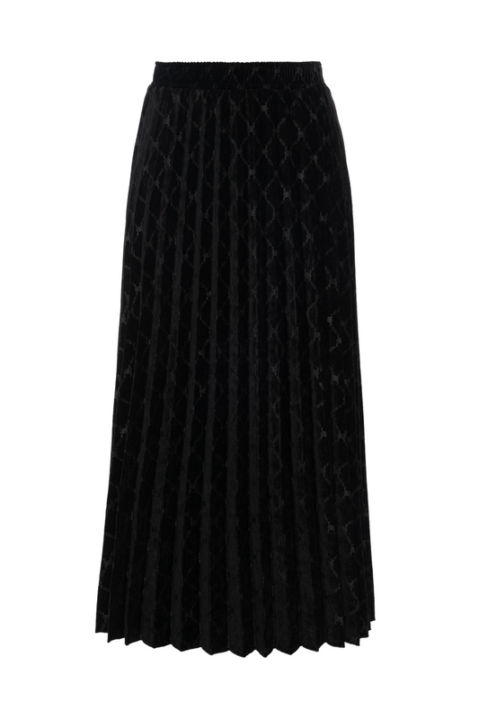 Velvet Midi Skirt Black