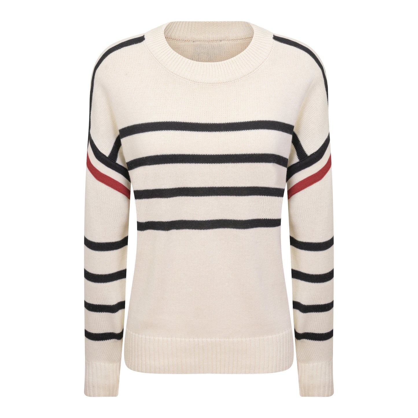 Maternity Drop Shoulder Sweater Cream Black