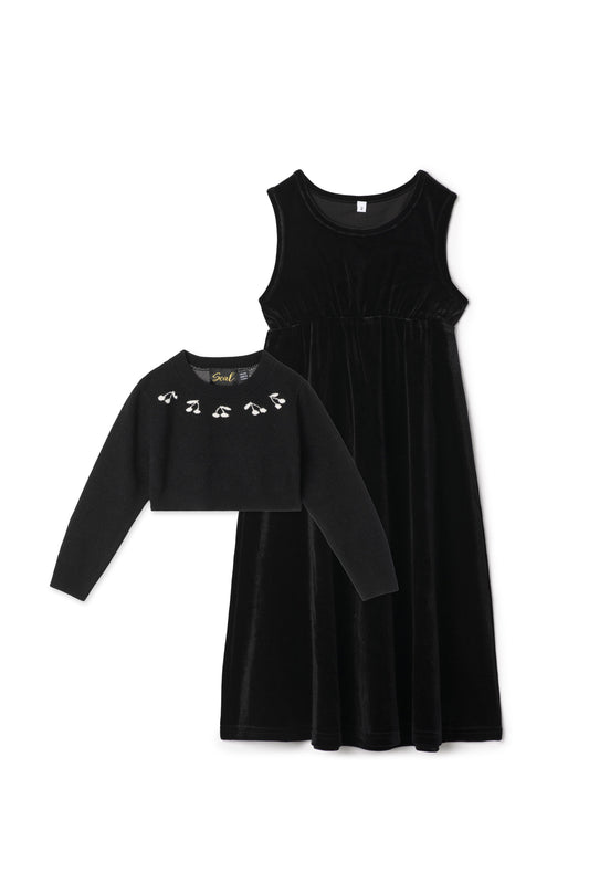 Cherry Slinky velour Robe