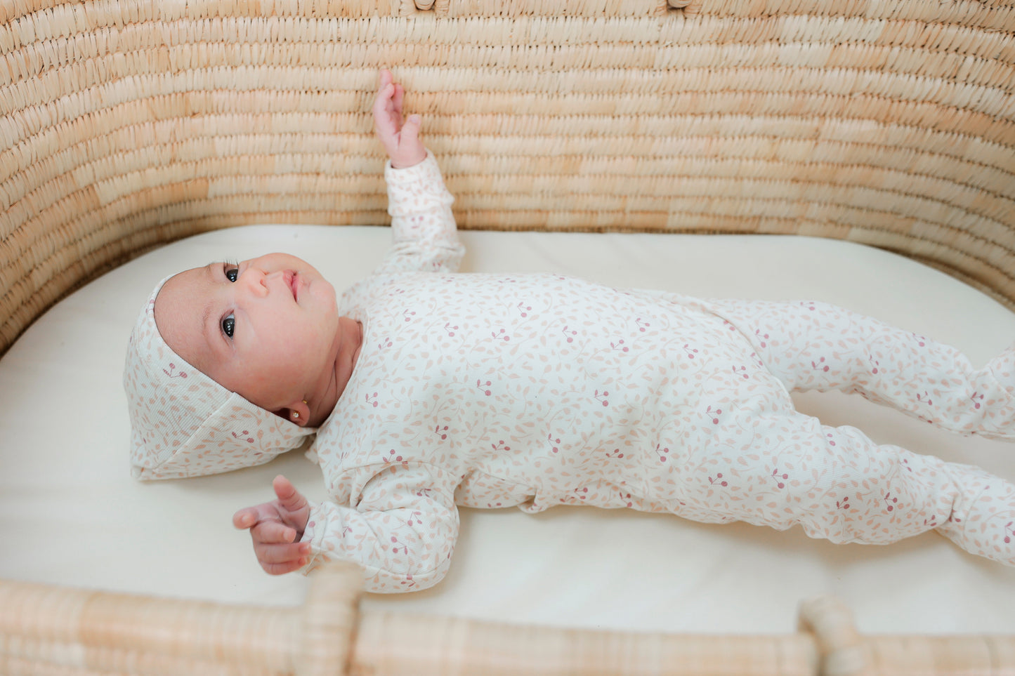 Branch and Cherry Print Onesie