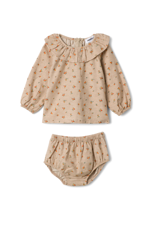 Mix Floral Print Set Beige Mix