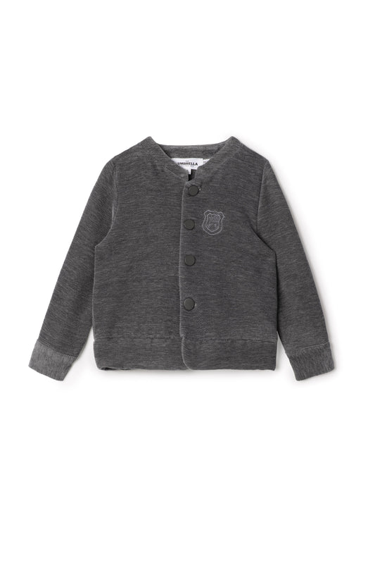 Velvet Blazer Charcoal